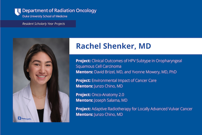 Rachel Shenker, MD, scholarly projects