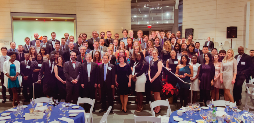 Group photo of the Duke Medical Physics Graduate Program at graduation