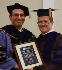 Founding Director Emeritus (2005-2015) James “Jim” Dobbins III, PhD, and  Founding Director of Graduate Studies and former Director (2015-2020) Ehsan Samei, PhD