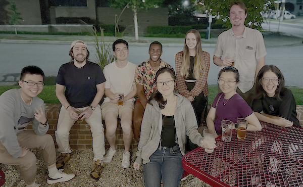 Members of the Lafata Lab at dinner