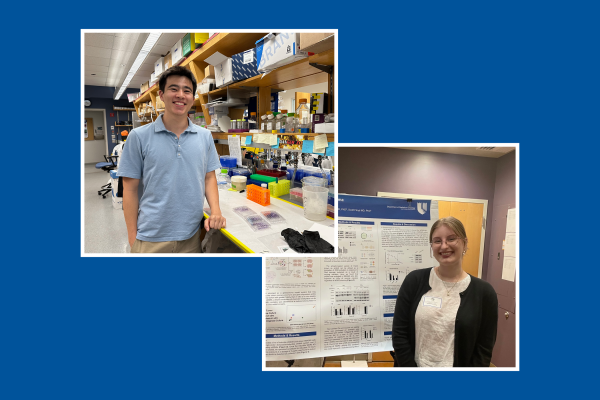 Floyd Lab members Reid Chen and Katherine Long