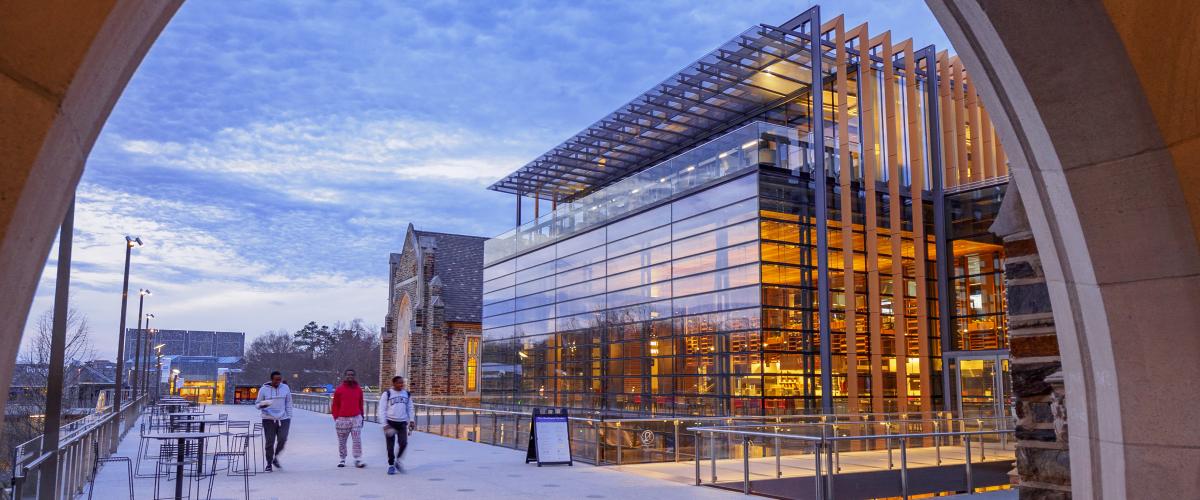 Brodhead Center at sunset
