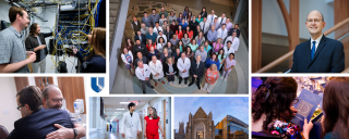 Collage of photos from annual report