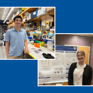 Floyd Lab members Reid Chen and Katherine Long